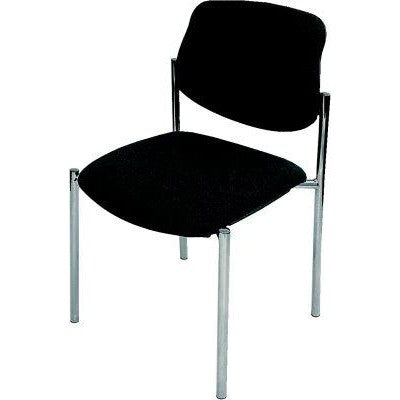 Scaun vizitator model STYL, picioare cromate, tapiterie neagra, sezut 450 x 480 mm, dimensiuni 830 x 500 mm, 4 bucati - sefira.ro