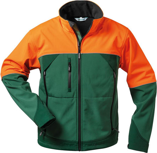 SANDDORN Softshell jacket, size S, orange/green, ELYSEE