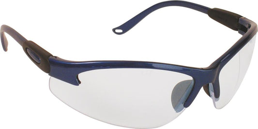 Aquarius safety glasses, PC, transparent, blue-black frame, JSP