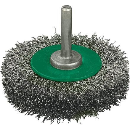 Perie de sarma din otel, rotunda, cu coada 6mm, diam.40mm, sarma 0,3mm ondulata, FORTIS - sefira.ro