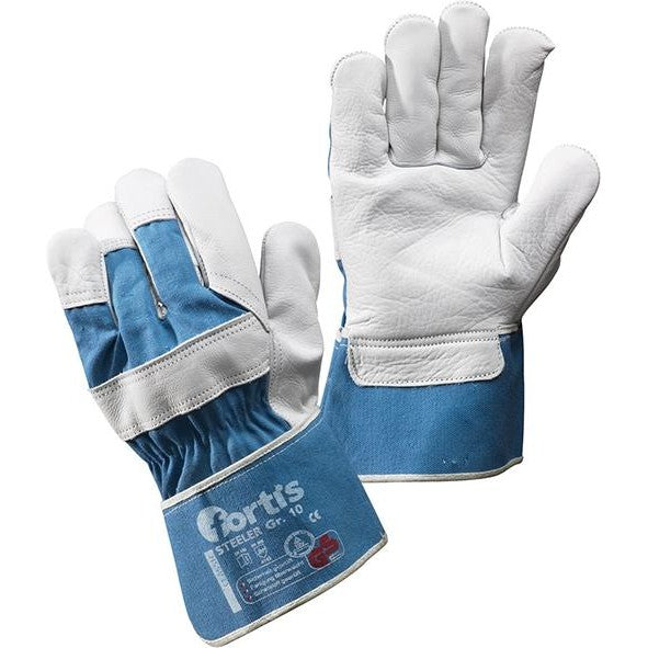 Manusi de protectie Steeler, piele de vaca neteda integrala, marimea 8, FORTIS - sefira.ro