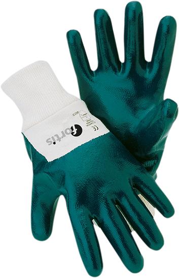 Manusi de protectie din nitril Mechanic blue, manseta tricotata, marimea 8, FORTIS