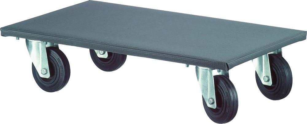 Carucior multifunctional cu roti de plastic Ø 100 mm, 600 x 350 mm, capacitate de incarcare 500 kg, BS ROLLEN - sefira.ro