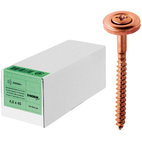 Surub sanitar PZ, A2, 4,5x25mm, E-NORM - sefira.ro