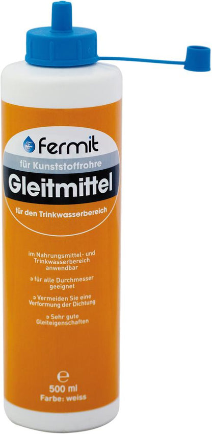 Lubrifiant Fermit, pentru tevi din plastic, sticla de 500 ml, FERMIT