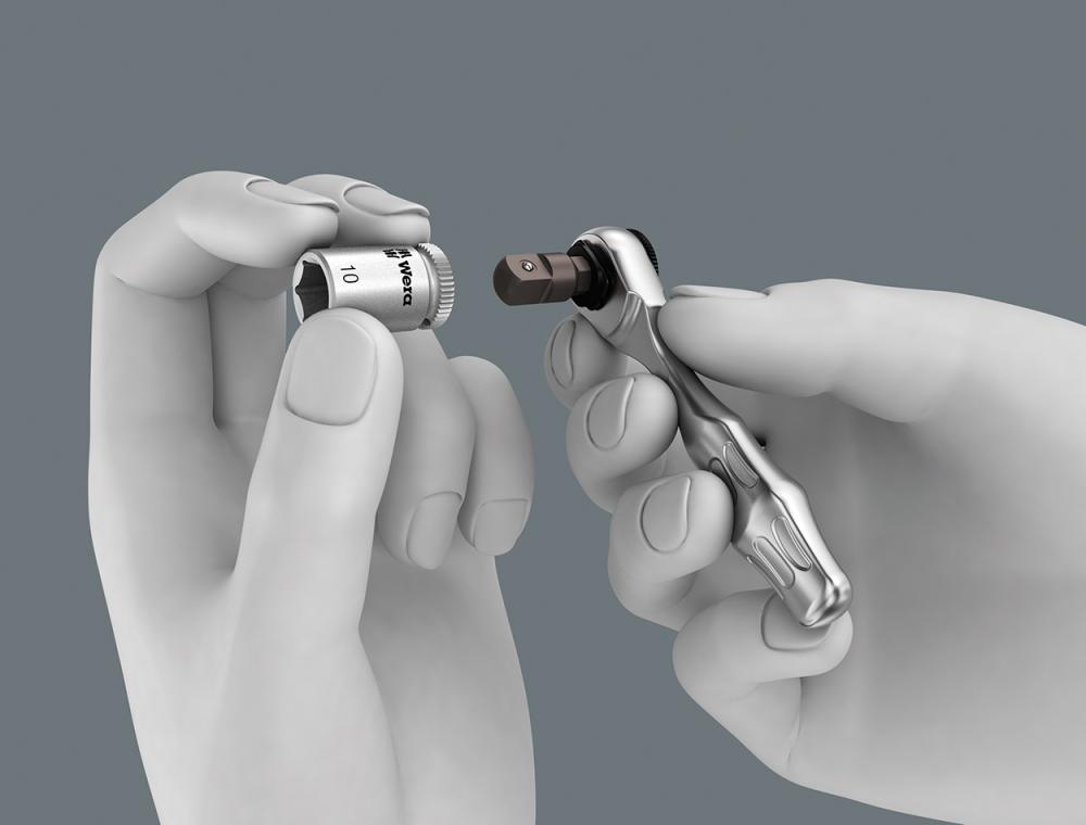 Antrenor Zyklop Mini cu clichet, pentru biti, 1/4", 6 canturi, 05073230001, WERA - sefira.ro