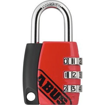 Lacat cu combinatie 155, 20 mm, alb, cifru din 3 cifre, corp din zinc, inel din otel, ABUS - sefira.ro