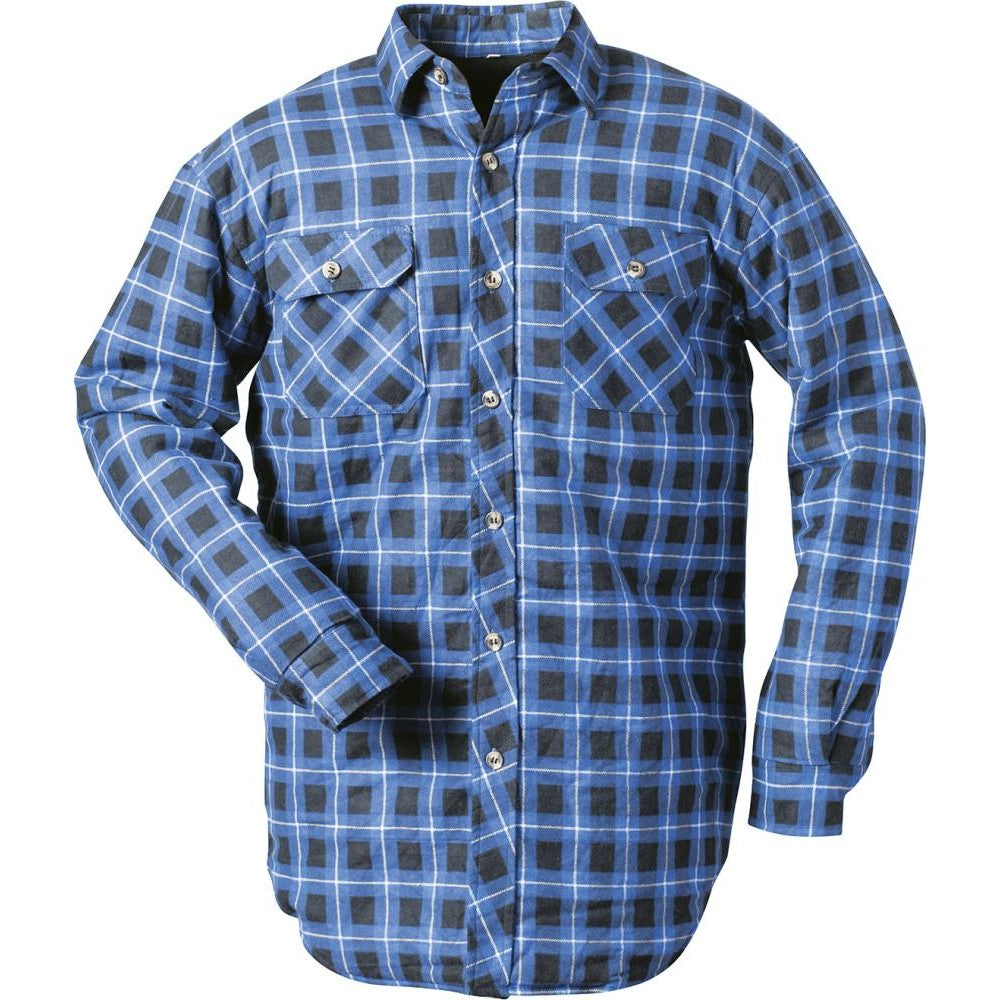 Camasa termo, captusita, marime M, albastru in carouri, CRAFTLAND - sefira.ro