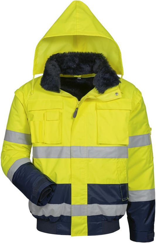 Siegfried reflective jacket, size S, yellow/navy blue, ELYSEE