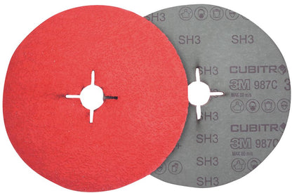 CUBITRON II 987C fiber abrasive disc, 125 mm, P080+, 3M™