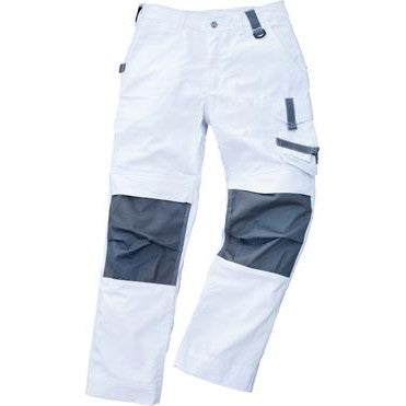 Pantaloni de lucru Champ, marime 48, alb/gri, EXCES - sefira.ro