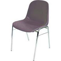 Scaun stivuibil tip scoica, model BETA, sezut 400 x 440 mm, inaltime sezut 475 mm, din plastic, gri, 4 buc - sefira.ro