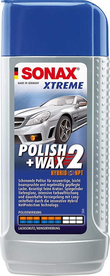 Pasta polish si ceara Hybrid Sonax Polish&Wax 2 XTREME, 500 ml, SONAX - sefira.ro