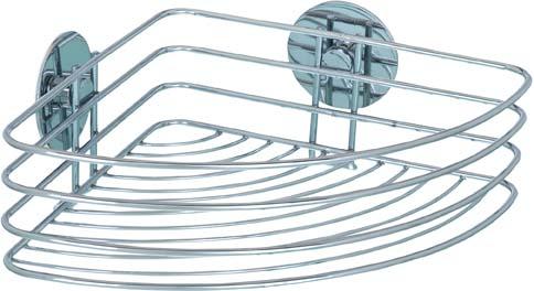 Corner shelf Turbo-Loc® chrome, 26.5 x 20 x 10.5 cm, WENKO