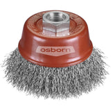 Perie de sarma din otel, tip oala, sarma 0,3mm ondulata, diam.60mm, prindere M14x2,0, OSBORN - sefira.ro