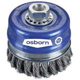 Perie de sarma din otel, tip oala, sarma 0,5mm rasucita, diam.80mm, prindere M14x2,0, OSBORN - sefira.ro