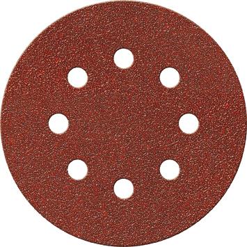 Velcro abrasive disc, 115 mm, grit 40, corundum, with holes Ø 10 mm, FORTIS