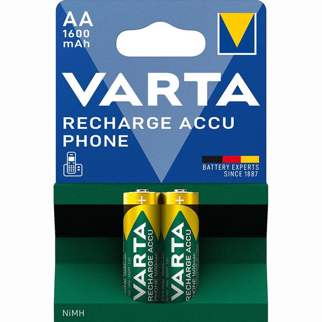 Acumulatori RECHARGE ACCU Phone Mignon AA, HR06, 1600 mAh, blister de 2 buc, VARTA - sefira.ro