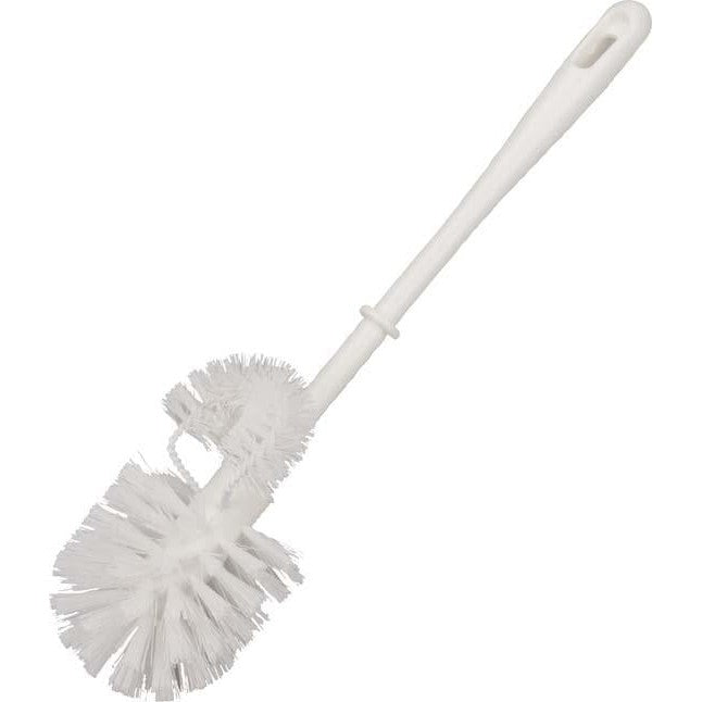 Perie de curatat toaleta, alba, cu peri albi, 360mm, Ø 84mm, cu curatator de margini, BUMAG - sefira.ro