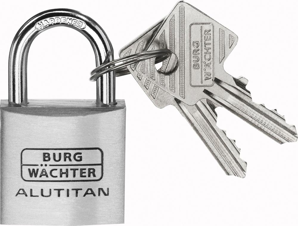 Aluminum padlock no. 770 30 ALUTITAN, 16 x 17.0 x 5.0mm, BURG WACHTER