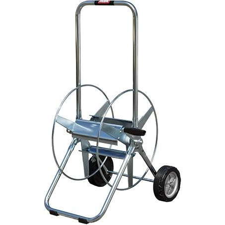 Carucior metalic pentru furtun, cu tambur, Iron Man Serie II, 100m 1/2" sau 50m 3/4", ALBA KRAPF - sefira.ro