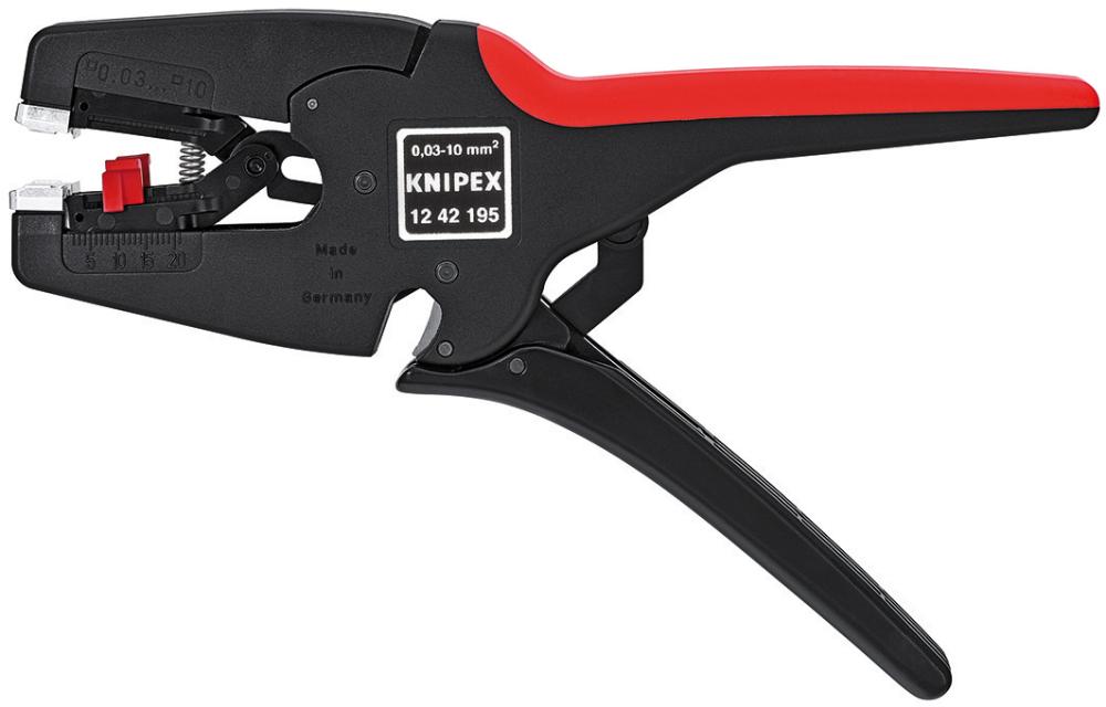 Automatic wire stripping pliers, 0.03-10mm², stop 3-18mm, KNIPEX