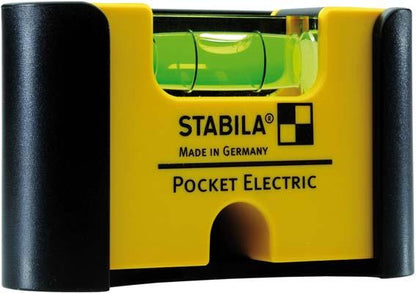 Nivela cu bule, cu magnet, pentru electricieni, Pocket Electric, 7cm, STABILA