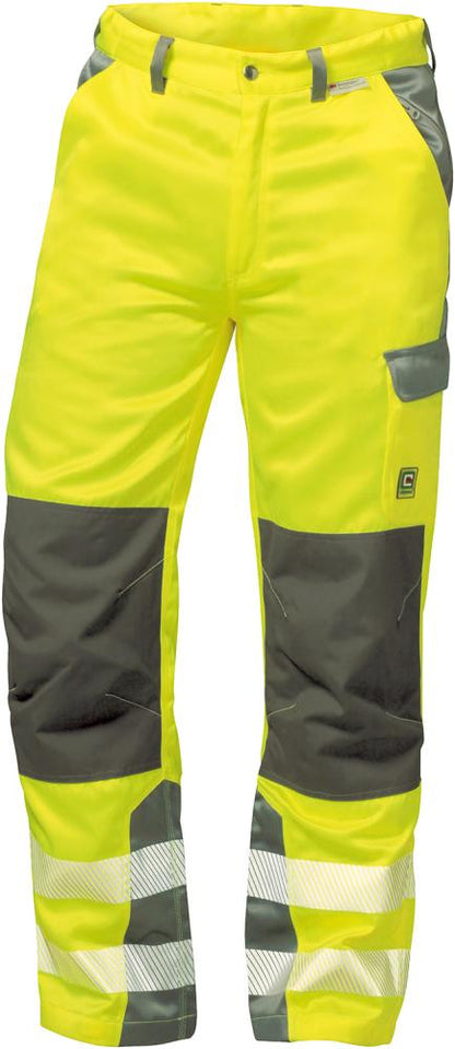 Paris high-visibility trousers, size 54, yellow/grey