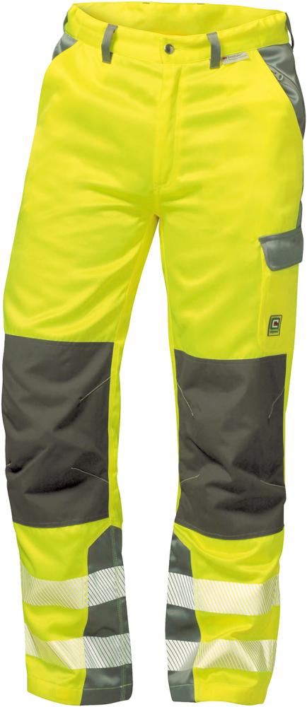 Paris high-visibility trousers, size 54, yellow/grey