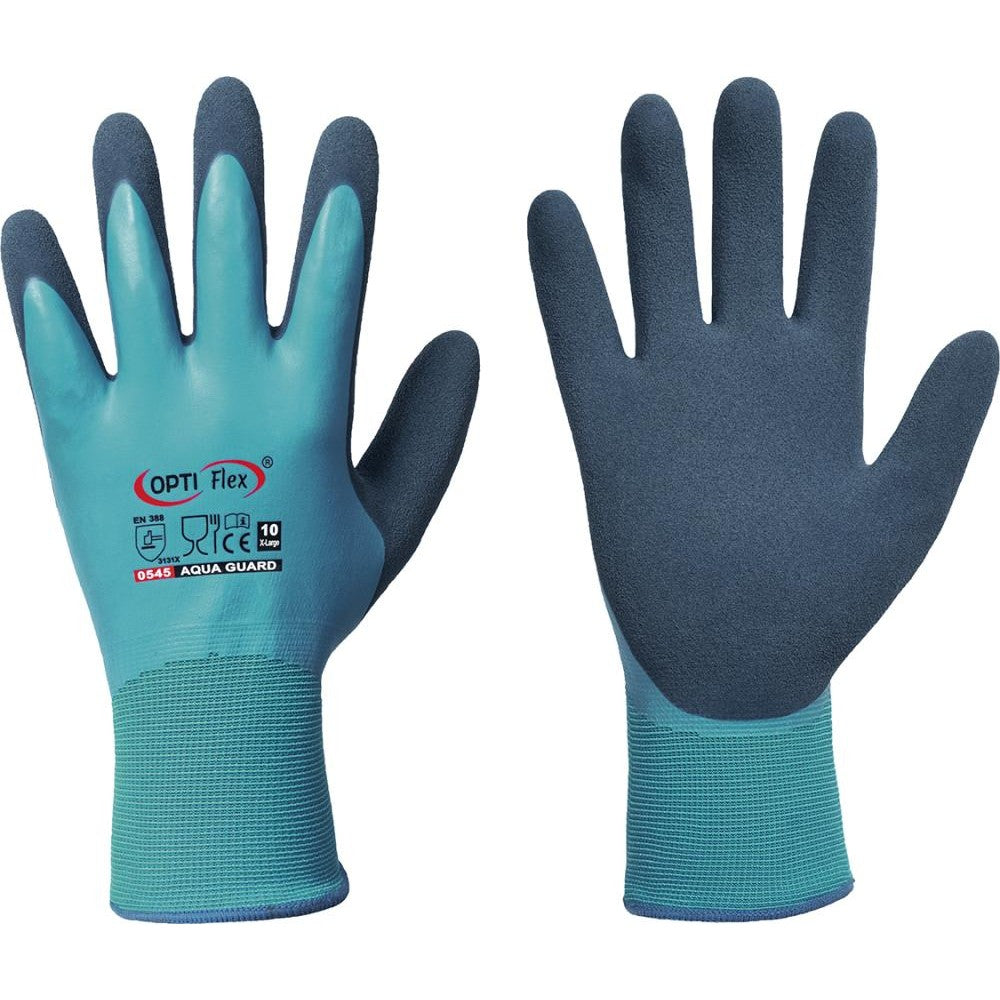 Manusi de protectie tricotate Aqua Guard, acoperire cu latex, marimea 9, OPTIFLEX - sefira.ro