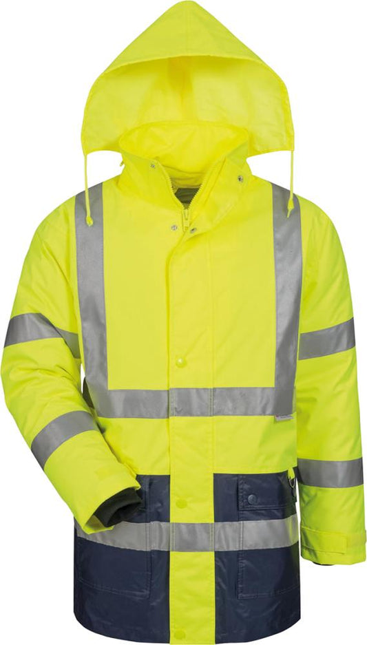 SEBASTIAN reflective parka jacket, size S, yellow/blue, SAFESTYLE