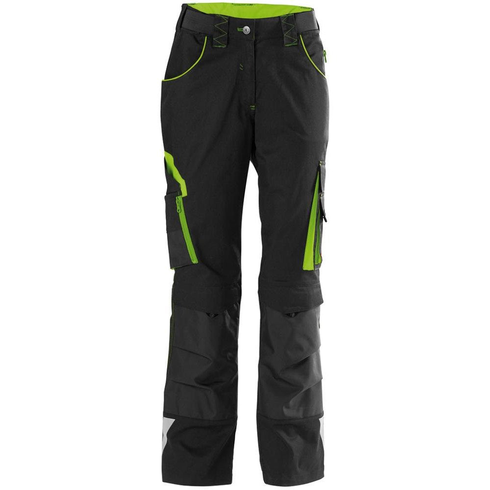 Pantaloni dama twenty-four, negru/lime, marimea 36, FORTIS - sefira.ro
