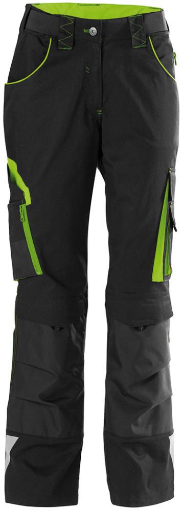 Women's twenty-four pants, black/lime, size 36, FORTIS