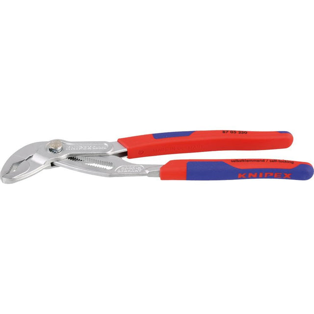 Cleste forjat pentru instalatori, Cobra®, maner bicomponent, 250mm, pentru tevi 2 inch, 87 05 250, KNIPEX - sefira.ro