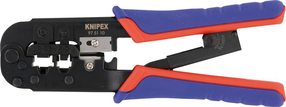 Crimping pliers for Western sockets, 190mm, KNIPEX