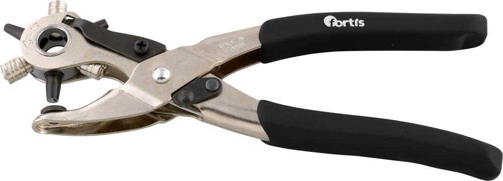 Revolver type punching pliers, Ø 4.5-5.5mm, length 225mm, FORTIS