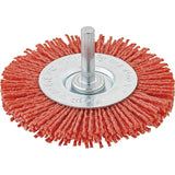 Perie rotunda din nylon cu carbura de siliciu, cu coada 6mm, diam. 75mm, gran.80, FORTIS - sefira.ro