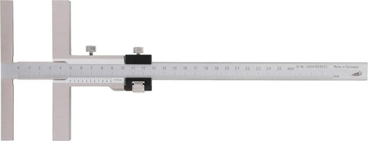 Marking caliper, 160mm, reading 0.05mm, stainless steel, with fine adjustment, PREISSER