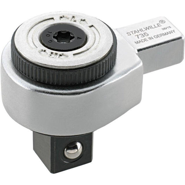 Cap antrenor cu clichet, cu dinti fini, cheie dinamometrica, 3/8", 100Nm, 9x12mm, 58250005, STAHLWILLE - sefira.ro