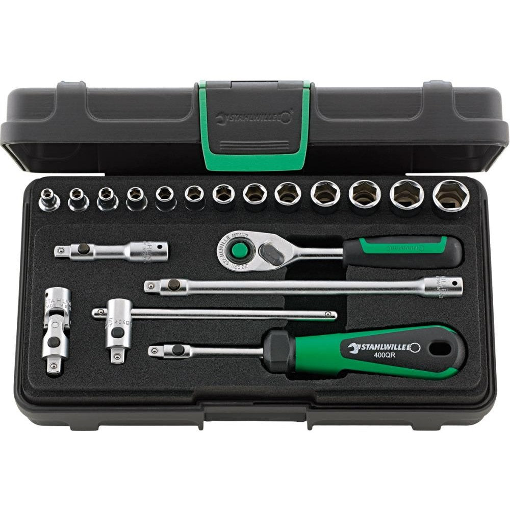 Set chei tubulare, antrenare 1/4", 22 buc, 40/13/6QR, 96011180, STAHLWILLE - sefira.ro