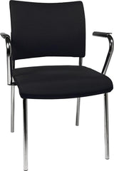 Scaun vizitator model Visit 10, sezut 430 x 480 mm, spatar tapitat, negru, inaltime 450/830 mm, TOPSTAR - sefira.ro