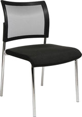 Scaun vizitator model Visit 10, sezut 430 x 480 mm, spatar tapitat, negru, inaltime 450/830 mm, TOPSTAR - sefira.ro