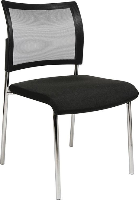 Scaun vizitator model Visit 10, sezut 430 x 480 mm, spatar tapitat, negru, inaltime 450/830 mm, TOPSTAR - sefira.ro