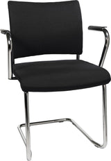 Scaun vizitator model Visit 20, sezut 450 x 480 mm, spatar tapitat, negru, inaltime 450/850 mm, 2 buc, TOPSTAR - sefira.ro