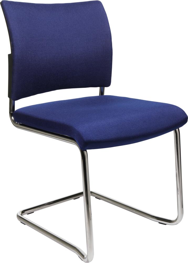 Scaun vizitator model Visit 20, sezut 450 x 480 mm, spatar tapitat, negru, inaltime 450/850 mm, 2 buc, TOPSTAR - sefira.ro