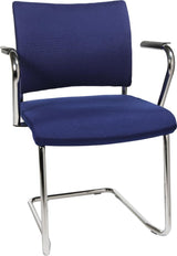 Scaun vizitator model Visit 20, sezut 450 x 480 mm, spatar tapitat, negru, inaltime 450/850 mm, 2 buc, TOPSTAR - sefira.ro