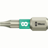 Bit dur 1/4", T 8 x 25 mm, TORX®, otel inoxidabil, DIN3126, 05071030001, WERA - sefira.ro