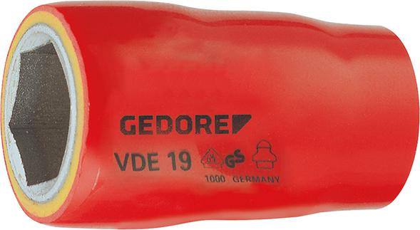 Insulated VDE socket wrench 1/2", 10 x 54 mm, GEDORE