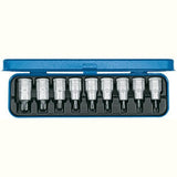 Set tubulare bit 1/2", pentru suruburi TORX® interior, T20 - T60, 9 bucati, Nr. ITX 19 PM, GEDORE - sefira.ro