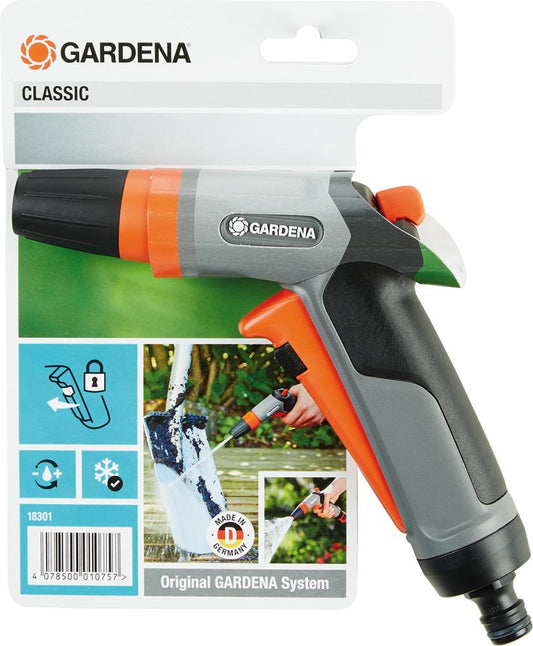 Classic cleaning gun 18301-20, jet or fine spray, in self-service packaging, GARDENA